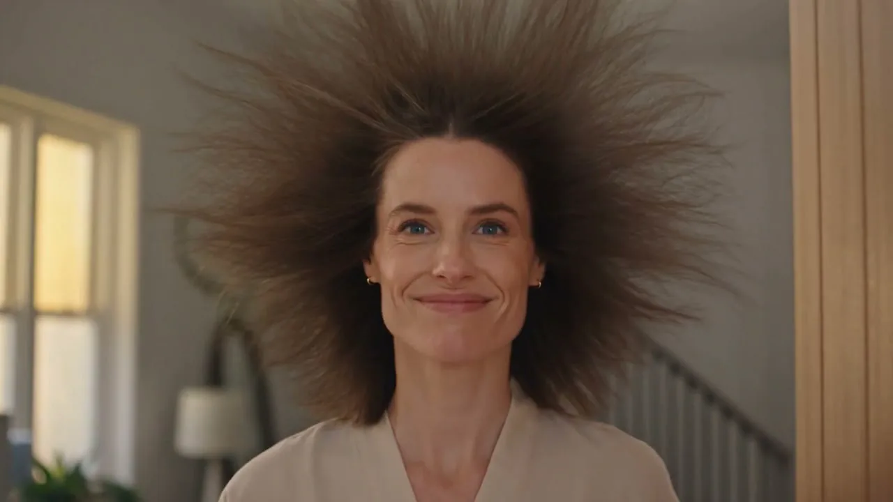 A client’s hair standing on end with static at the front door, the humidity already winning
