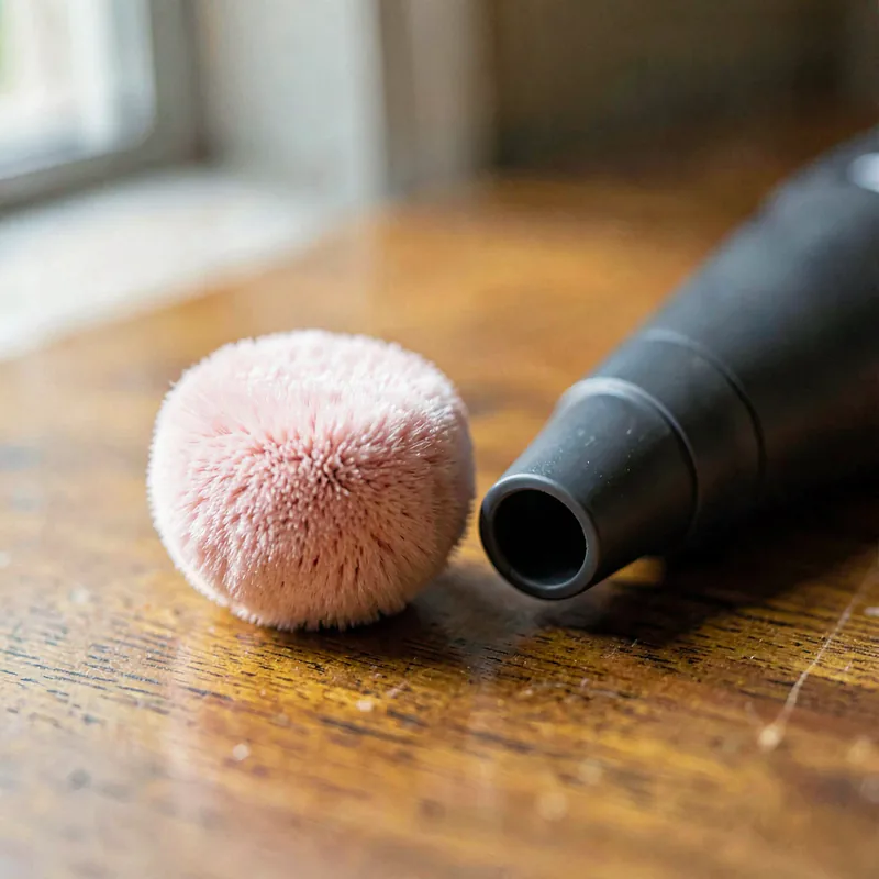 A round brush and dryer nozzle, ready for a blow-dry