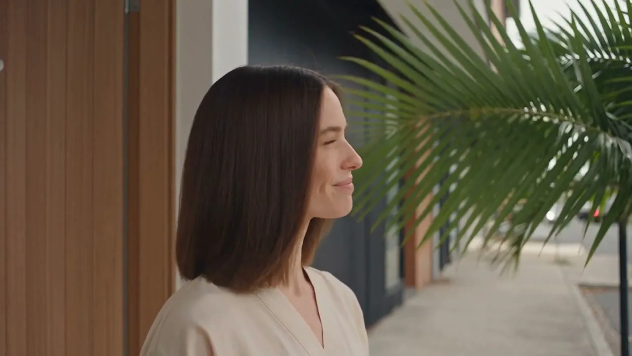 Walking out past the palm frond on the Paddington ridge, hair still holding its shape